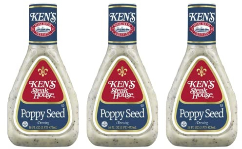 Ken's Steak House Poppy Seed Dressing, 16 Fl Oz (Pack of 3)