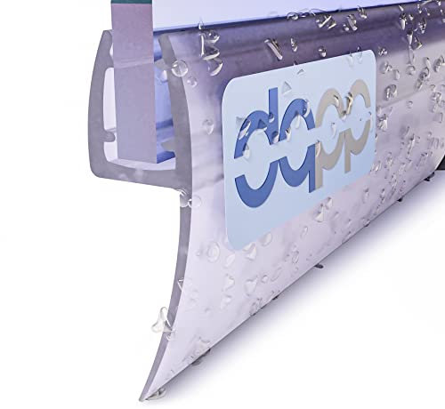 Duschdichtung 200cm – Dichtung für 3,5mm – 5mm Glastür Stärke – UK04 – Wasserablaufprofil Wasserabweisprofil – Duschabdichtung Duschwand – Ersatzteile für Duschkabine – Transparent