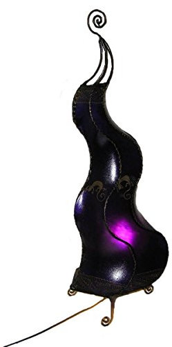 Simandra Lampada a Stelo Lampada Henna Stile Orientale in Pelle Lampada Mogador Gecko Lilla