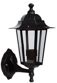 Evila - Farol jardin aluminio con brazo abajo e27 negro