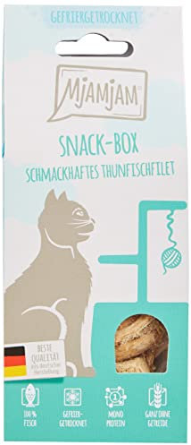 MjAMjAM - Premium Snackbox für Katzen - schmackhaftes Thunfischfilet, gefriergetrocknet, 1er Pack (1 x 35 g) 33304