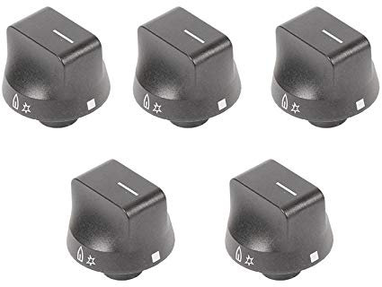 Kit 5 Manopole per cucina piano cottura Electrolux Rex Aeg Zanussi - 50297595006-3550377232 - M4458/OR - Prodotto originale