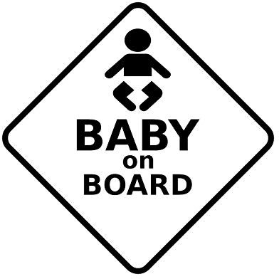 SUIFENG Autoaufkleber 12.7Cmx12.7Cm Baby An Bord Vinyl Auto Motorrad Aufkleber Aufkleber Schwarz Splitter