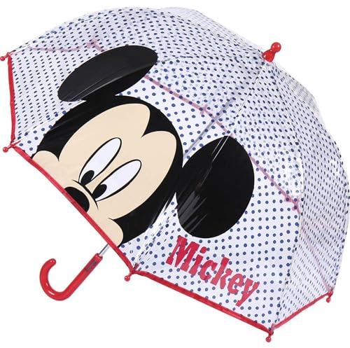 CERDÁ LIFE'S LITTLE MOMENTS - Paraguas de Mickey Mouse - Apertura Manual y Mecanismo Antiviento que Permite una Gran Resistencia al Viento - Licencia Oficial Disney