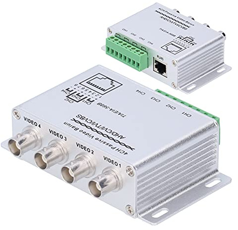 BigKing Video Balun, 4CH AHD/CVI/TVI/CVBS Ricetrasmettitore Twisted Pair video passivo 720P 1080P HD BNC RJ45 Convertitore UTP a segnale bilanciato Balun