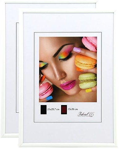 IDEAL TREND New Lifestyle Set Bilderrahmen Wanddeko Collage Poster Rahmen 2er 3er 5er Pack: Farbe: 2er Pack Weiß | Format: 40x50