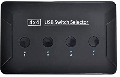 cablecc KVM Commutateur USB 3.0 4 ports PC partageant 4 périphériques pour clavier, souris, scanner, imprimante