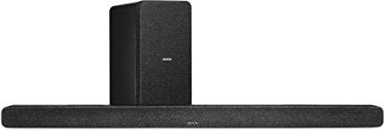 Denon DHT-S517 Soundbar with Subwoofer, Bluetooth, Dolby Atmos & Digital, Dialogue Enhancer, HDMI ARC, Wall Mountable, Music Streaming, Includes HDMI Cable - Black