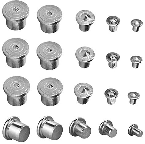 Marcadores para Espigar,20 piezas Herramienta de alineación de la espiga de, centros de clavijas de madera, para Carpintería, Ebanistería, Cocina (4/6/8/10/12 mm)