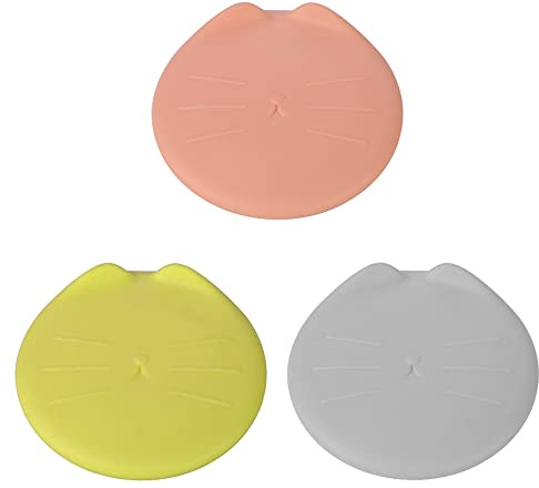 ZHONGLEFA 3 Pcs Universal Silicone Cat Food Can Covers for Tins Pet Food Can Cover Universal Silicone Tin Can Lids for Pet Dog Cat Food Tins Storage