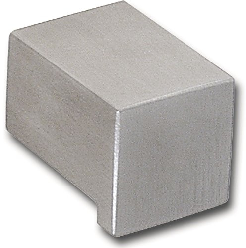 ACCURIDE MK.15416.20 16 mm, Technik-Team Möbelknopf Epona Knopf eckig Breite, Tiefe 25 mm, Edelstahl gebürstet, Silber
