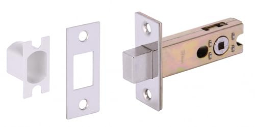 HANDLEZONE® Bathroom Toilet Door Deadbolt Lock - Polished Stainless Steel - 76mm Bolt with 57mm Backset