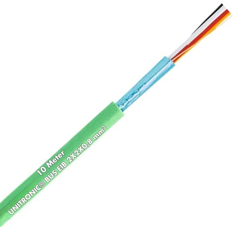 Lapp 10m Unitronic Bus EIB KNX Busleitung 2x2x0,8 - Datenkabel Grün | Geschirmtes 4-adriges Datenbus-Kabel zur festen Verlegung, flammwidrig, ideal für die Gebäude-Systemtechnik und Steuerung