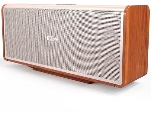 DOSS Enceinte Bluetooth avec Canal Audio 2.1, Son Supérieur de 80W avec Basse Profonde, Deux Technologies DSP, Autonomie 18H, BT 5.3, Haut-Parleur sans Fil pour Maison, Bureau, Salon