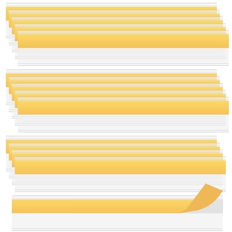 HLIWS 15 Stk. Preisschild Etikettenhalter,für Supermärkte,Schulen-5×30cm | PVC,selbstklebend,transparent,zuschneidbar,zur Kennzeichnung von Fächern in Bücherregalen,Schubladen und Aktenschränken