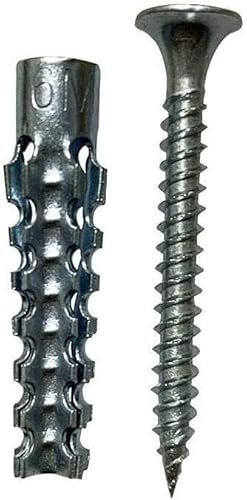 Dehnbolzen, Dehnbolzen, Ankerbolzen, Ankerbolzen, Schraubenmuttern, 6/8 mm Dehnschraube for Gipskarton, Eisen, Dehnrohrstopfen, Ziegelwand, Dehnschrauben, Rohr, Holz, Hardware-Werkzeug (25 Stück)