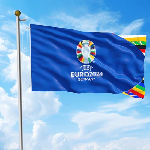 dellyy Drapeau De La Coupe d'Europe 90 * 150cm (A)