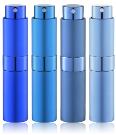 Lulupack 8ml Parfum Zerstäuber für Unterwegs, Reise Parfümzerstäuber 4Stück | Parfüm Atomizer nachfüllbar, Mini Flakon zum Befüllen, Travel Sprühflasche leer, Refillable Perfume Bottle, kleiner Behälter