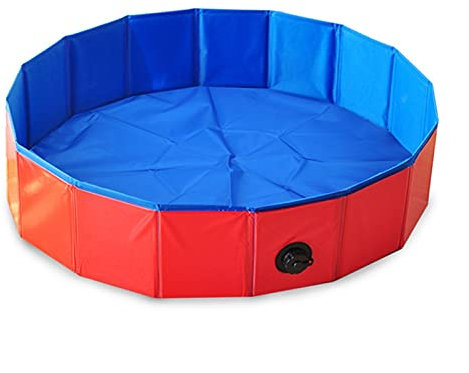 Hundepool, Sommer-Tragbarer Hundepool, Cooler Faltbarer Hundepool Für Den Innen- Und Außenbereich (Farbe: Rot, Größe: 60x20cm)