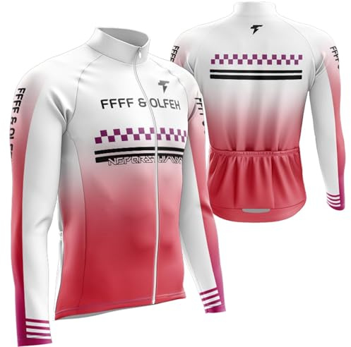 Herren Radtrikot Fahrradtrikot Langarm,Herren Winter Fahrradtrikot Langarm，Fahrradbekleidung Fahrrad Trikot T Shirt für Männer,Radtrikot - Fahrradshirt - Radshirt (3,4XL)