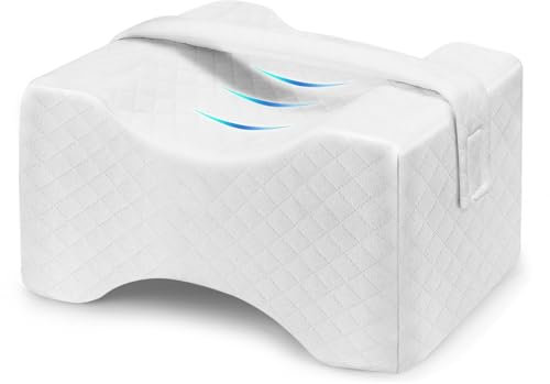 Kniekissen für Seitenschläfer Orthopädisches Bein-Kissen für schmerzfreien Schlaf Ergonomisches Lagerungskissen für Stützt Beine, Knie, Hüfte Rücken, Abnehmbar und Waschbar