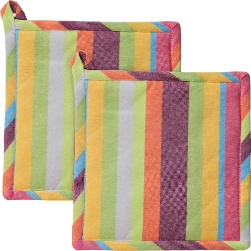 REDBEST Topflappen 2er-Pack Baumwolle bunt Größe 20x20 cm