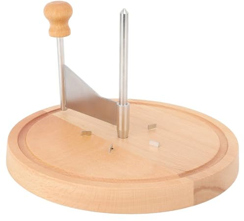 Cheese Curler, Professional Ergonomic Handle Rotating Cheese Cutter, Creates Delicate Cheese Flowers, Chocolate Shavings, Beech and Steel Build