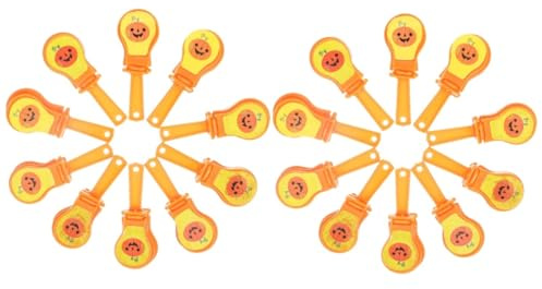 Didiseaon 2 Set Giocattoli Dipinti A Mano Battimani Rumorosi Luminosi Per Feste Di Halloween Accessori Per Cheerleading Pompon Cheerleading Feste Di Halloween Battimani 10 pezzi*2
