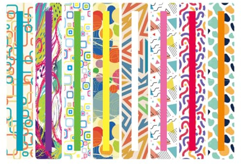 IKOPFLN 8 Stück leselineal lesehilfe kinder lesepfeil lesezeichen kinder dyslexia overlay ruler dyslexia overlays geführte lesestreifen kinder, geschenke schulanfang einschulung geschenk（B）