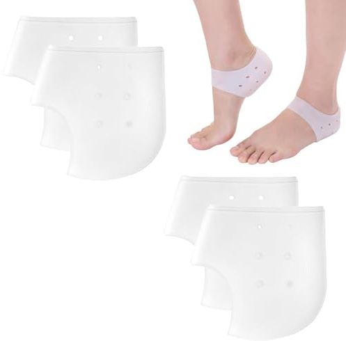 4 Pcs Protege Talon,Protege Talon Silicone,Talons En Gel, Insertions De Fasciite Plantaire, Coussin,Grand Pour La Douleur, Fendus Secs, Tendinite D'achille