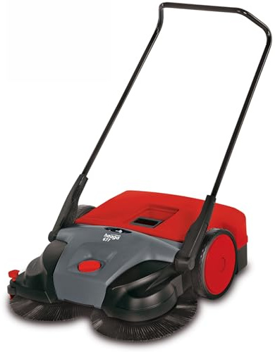 Haaga 677 Battery Powered Sweeper | 77cm Width, 50L Hopper, 3,600 m²/h Capacity, Dual Disc Brushes & Turbo Sweeping System for Commercial Cleaning, Indoors or Outdoors