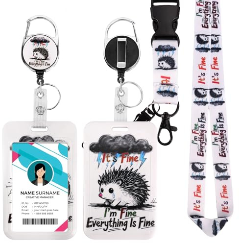 Ausweishülle mit Band, Id Badge Holder Breakaway Lanyard für, Einziehbare Badge Reel, Abnehmbare Namensschild Clips, Hals Lanyard Strap, Lehrer Büro Geschenke