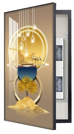 SZITW Couvercle de boîtier de Compteur électrique pour la décoration de la Maison - Design Vertical avec Couvercle, idéal pour Peindre Un boîtier électrique dans Un Salon