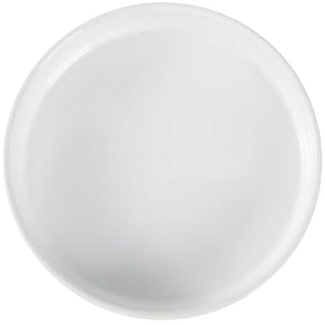 BAZEITFLOW Vassoio Ceramica per Piante da Interno Sottovaso Rotondo Resistente e Antiscivolo Adatto Fioriere Vasi in Ceramica Piccolo Complemento da Giardino Bianco Lucido