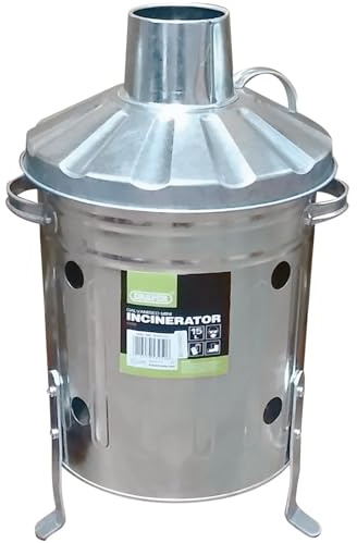 Draper GMI 15 Litre Galvanised Mini Incinerator, Blue