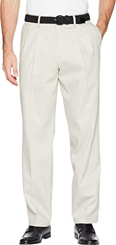 Dockers Men's Classic Fit Signature Khaki Lux Cotton Stretch Pants - Pleated D3, Cloud, 40 34