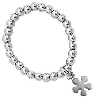 Beau Soleil Jewelry Damen Kugel-Ring mit Anhänger 925 Sterling Silber mit Anhänger Charm