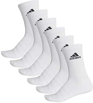 adidas 6 Paar Cushion Crew Socken, Top:White/White/White/White Bottom:White/White, XL