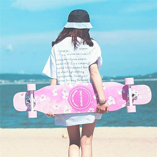 YEENUO Longboard Skateboard Cruiser - Komplette Skateboards - Standard Skateboards 43 x8 ， 4 Räder für Anfänger Starter Kinder Jungen Mädchen Teenager - Maple Cruiser Pro Skateboard, Longboard Ska