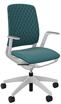 Sedus se:Motion em-801, Bürostuhl, Home-Office Edition, individuell anpassbar, Gestell: Lichtgrau, AIR Knit Polsterung: Petrol