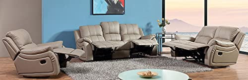 Mapo Möbel Voll-Leder Sofagarnitur Fernsehsofas Relaxsofas 5131-3+2+1-A-2847