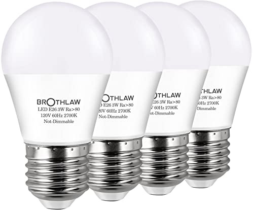 ZASTION 25 Watt Equivalent Light Bulbs, A15 LED Bulb 3W E26 Base 2700K Warm White Low Watt Light Bulbs,Nightstand Light Bulb, Table Lamp Bulb, 4 Pack