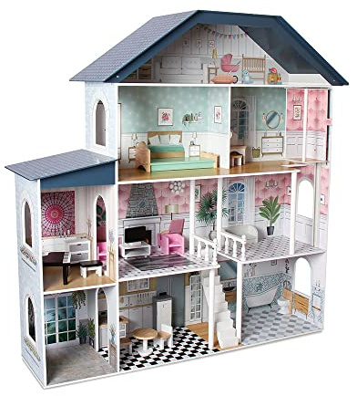 Casa De Madera De MuñEcas 4 Pisos Premium 913D00016 Deqube