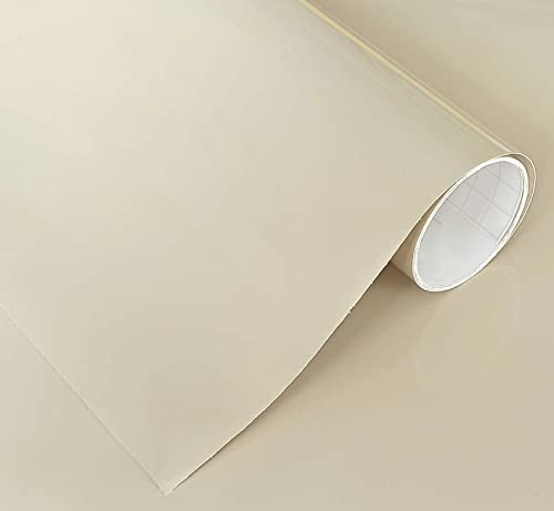 Desconocido Klebefolie Glänzende Folie Für Möbel Küche Wandschutzfolie Türfolie Selbstklebend (40 x 300, Beige)