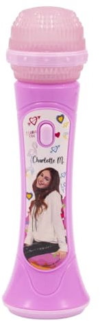 Giochi Preziosi M-Microfono per cantare insieme a Charlotte, con canzone originale I Love You e luci colorate, Multicolore, CHR06000