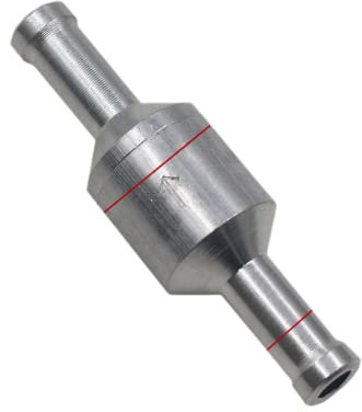 Clapet anti-retour en ligne, 10 mm en ligne - Clapet anti-retour en aluminium - Pour carburant, eau, gaz, air
