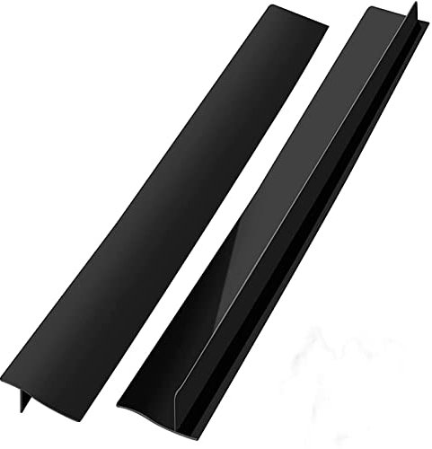 MSDADA Lot de 2 couvercles de protection pour plaque de cuisson, four à machine à laver et sèche-linge, résistant à la chaleur et facile à nettoyer (25 pouces, noir)