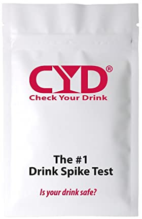 CYD® Check Your Drink 5 Teststreifen zum Nachweis von Ketamin und GHB (K.O. Tropfen) in Getränken