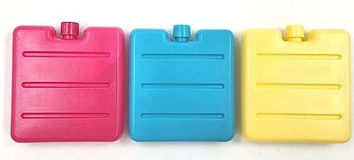 3 Stück kleine Kühlakkus für Lunchboxen Kinder Mini Gefrierblöcke für Kühltaschen Box Ideal für Schule Camping Picknick Reisen