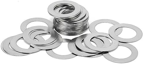 HOOCOM 20 Teile/los 0,1/0,2/0,3mm Ultra Dünne Flache Unterlegscheibe 304 Edelstahl M3 M4 M5 M6 M8 m10 M12 M14 Einstellscheibe Plain Dichtung (Color : 0.1mm, Size : M4x8)